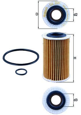 Mahle OX209D Oil Filter - 1