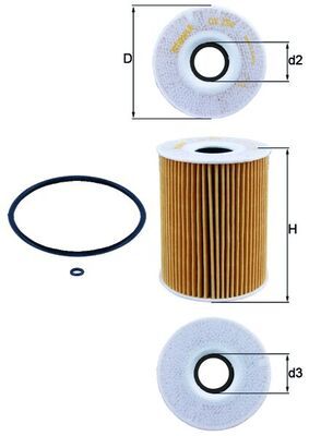 Mahle OX254D1 Oil Filter - 1