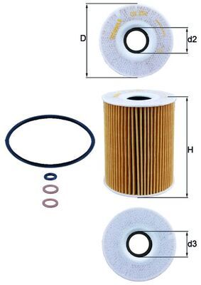 Mahle OX254D2 Oil Filter - 1