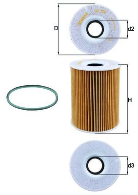 Mahle OX254D4 Oil Filter - 1