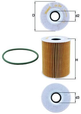 Mahle OX254D5 Oil Filter - 1