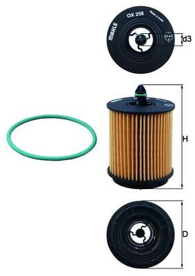 Mahle OX258D Oil Filter - 1