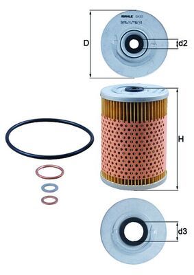 Mahle OX32D Oil Filter - 2