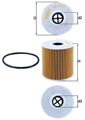 Mahle OX339/2D Oil Filter - 1