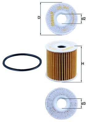 Mahle OX346D Oil Filter - 1