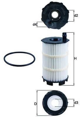 Mahle OX350/4D Oil Filter - 1