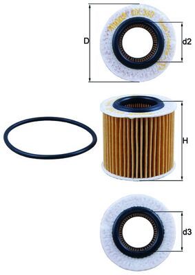 Mahle OX360D Oil Filter - 1