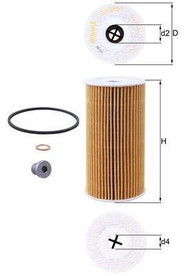 Mahle OX365/1D Oil Filter - 1