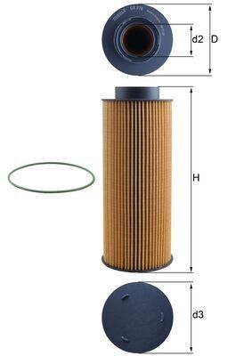 Mahle OX376D Oil Filter - 1