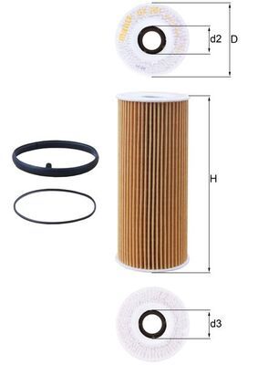 Mahle OX381D Oil Filter - 1