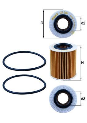 Mahle OX386D Oil Filter - 1