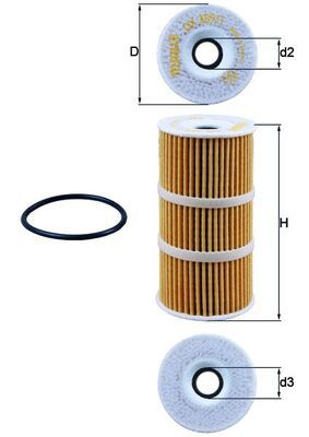 Mahle OX389/1D Oil Filter - 1