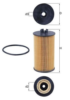 Mahle OX401D Oil Filter - 1