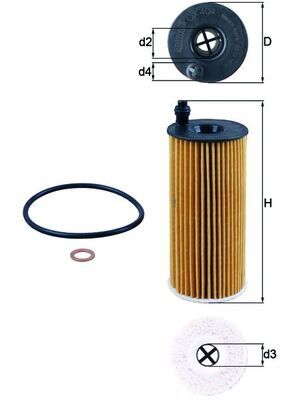 Mahle OX404D Oil Filter - 1