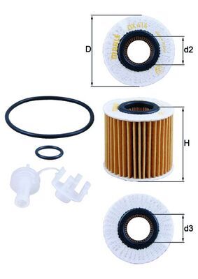 Mahle OX414D1 Oil Filter - 1