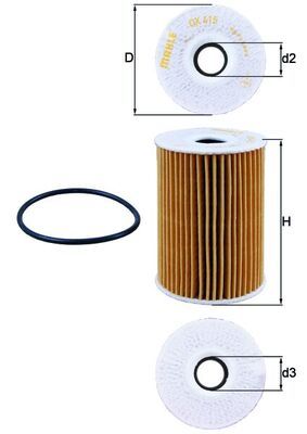 Mahle OX415D Oil Filter - 1