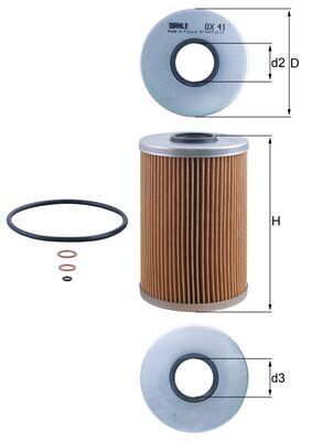 Mahle OX41D Oil Filter - 1
