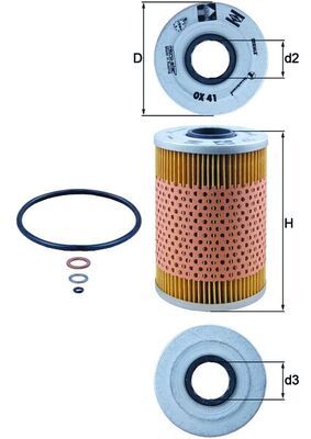 Mahle OX41D Oil Filter - 2