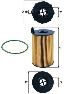 Mahle OX420D Oil Filter - 1