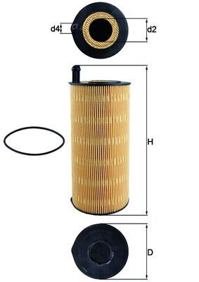 Mahle OX423/9D Oil Filter - 1