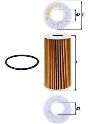 Mahle OX441D Oil Filter - 1