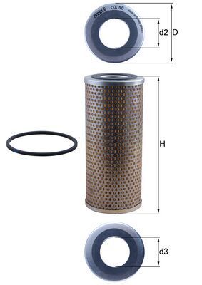Mahle OX50D Oil Filter - 1