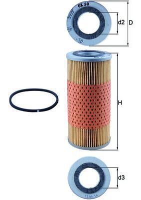 Mahle OX50D Oil Filter - 2