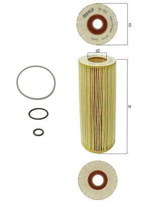 Mahle OX562D Oil Filter - 1