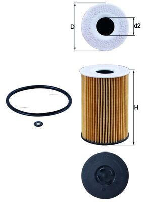 Mahle OX787D Oil Filter - 1