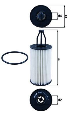 Mahle OX814D Oil Filter - 1