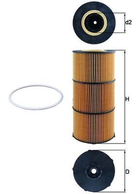 Mahle OX832D Oil Filter - 1
