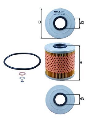 Mahle OX91D Oil Filter - 2