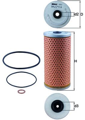 Mahle OX92D Oil Filter - 1