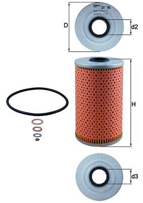 Mahle OX96D Oil Filter - 1