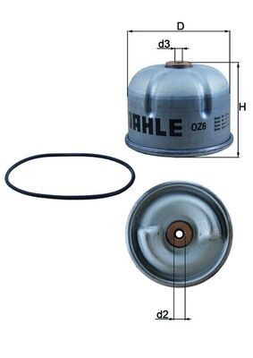 Mahle OZ6D Oil Filter - 1