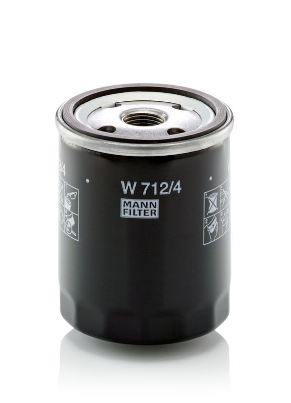 Mann & Hummel W712/4 Oil Filter - 1