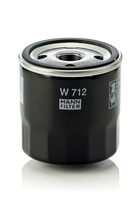 Mann & Hummel W712 Oil Filter - 1