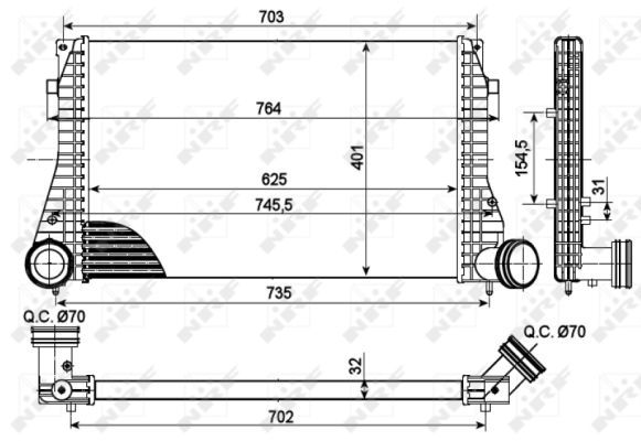 NRF 30290B Charge Air Cooler - 5