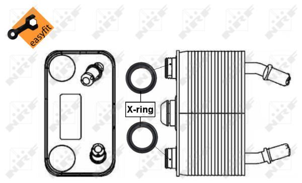 NRF 31076D Oil Cooler, automatic transmission - 5