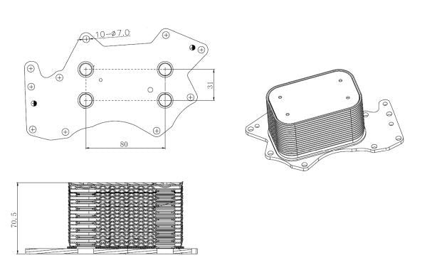 NRF 31816B Oil Cooler, engine oil - 5