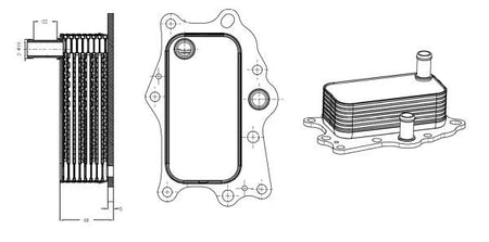 NRF 31818A Oil Cooler, engine oil - 5
