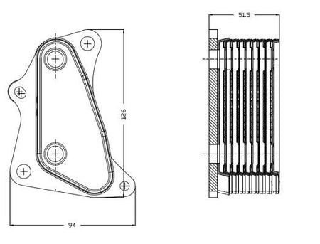 NRF 31823B Oil Cooler, engine oil - 5
