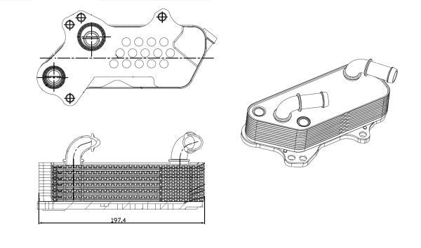 NRF 31828A Oil Cooler, engine oil - 5