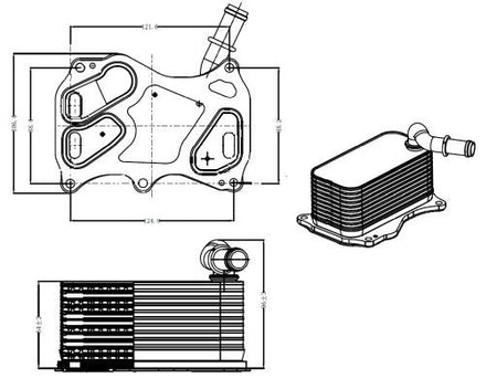 NRF 31839A Oil Cooler, engine oil - 5