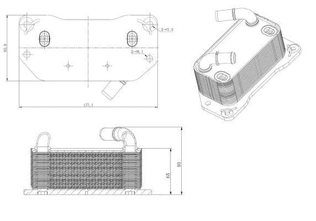 NRF 31843B Oil Cooler, engine oil - 5