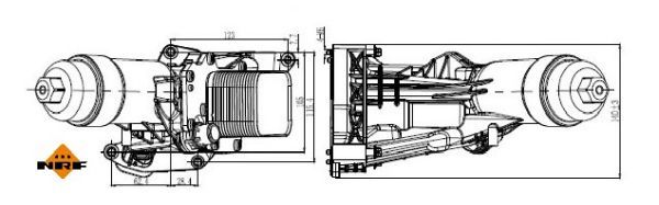 NRF 31877A Housing, oil filter - 5