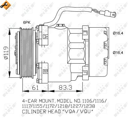 NRF 32040C Compressor, air conditioning - 4
