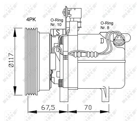 NRF 32055B Compressor, air conditioning - 5