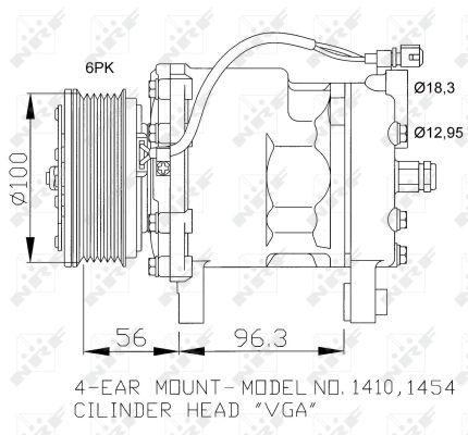 NRF 32065B Compressor, air conditioning - 3