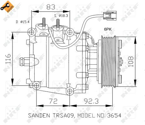 NRF 32072B Compressor, air conditioning - 4